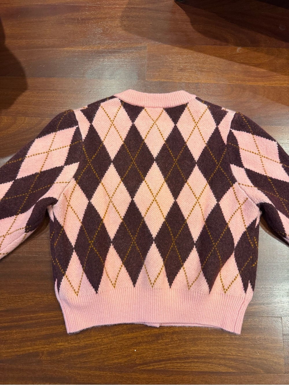 Zara JACQUARD ARGYLE Cropped Cardigan - new w/o tags - Picture 5 of 5